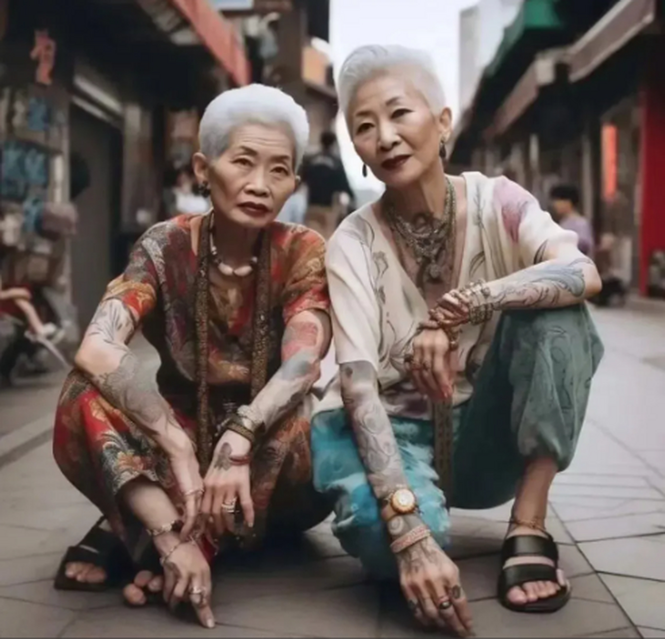 总有人问纹身老了怎么办,这应该就是老了之后的样子!