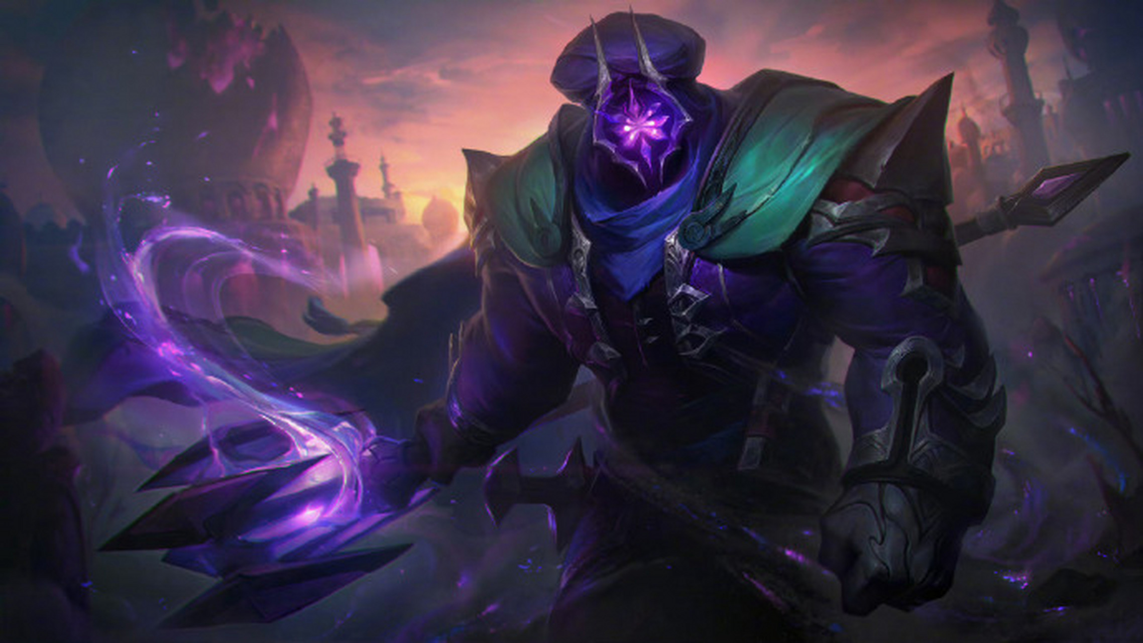 英雄联盟贾克斯更新#【贾克斯视觉更新后的高清原画】 原皮 冰球选手