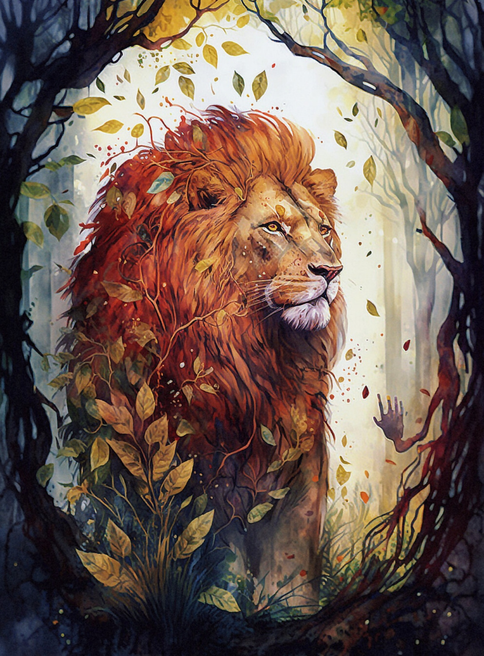 狮子代表了格兰芬多巫师敢于挥杆而起,直面挑战,带领大家走向胜利的