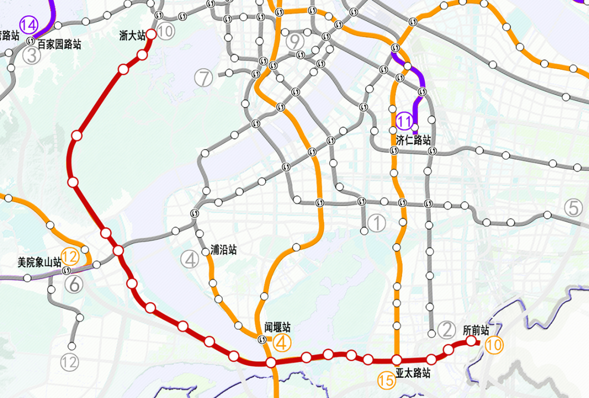 杭州地铁10号线路图片