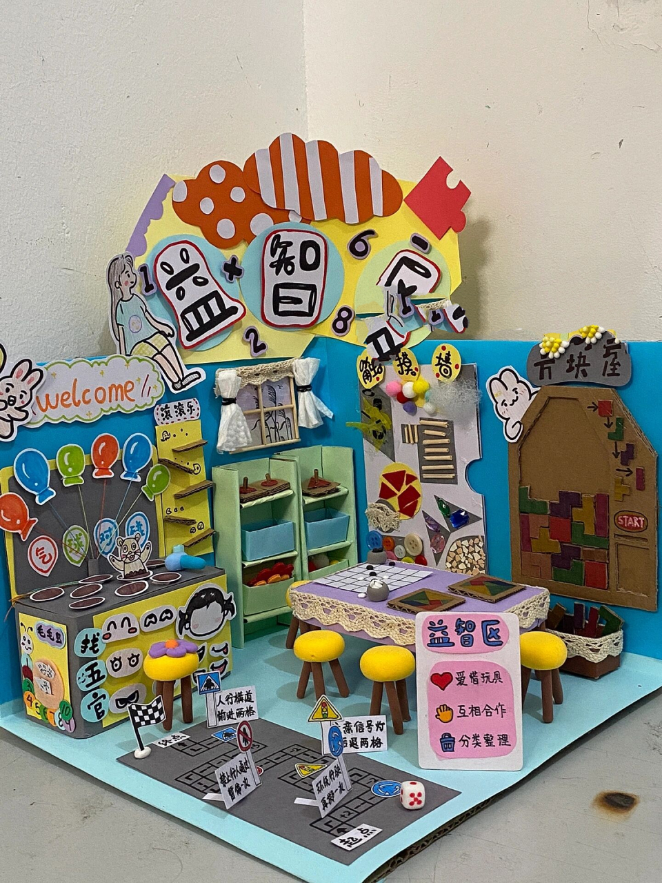 幼儿益智区区域角|悦子之环创主题墙系列	 " 学前教育专业区角设计