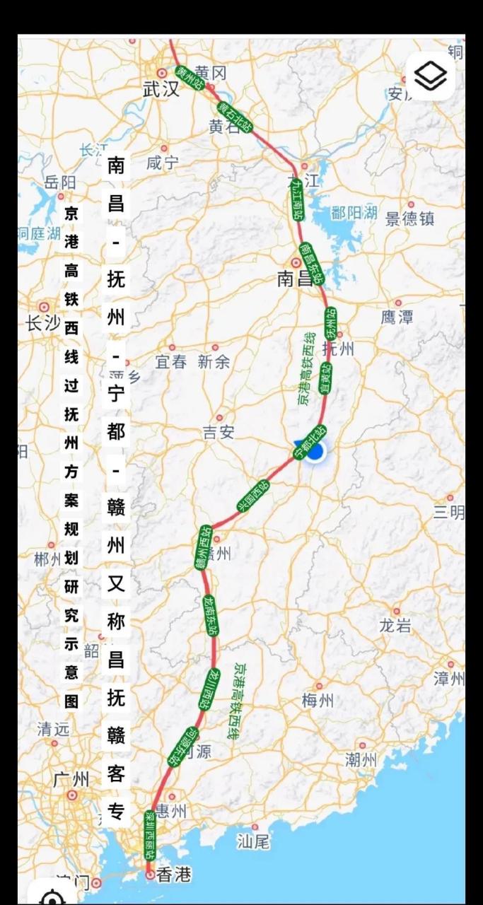 京港高铁站点线路图图片