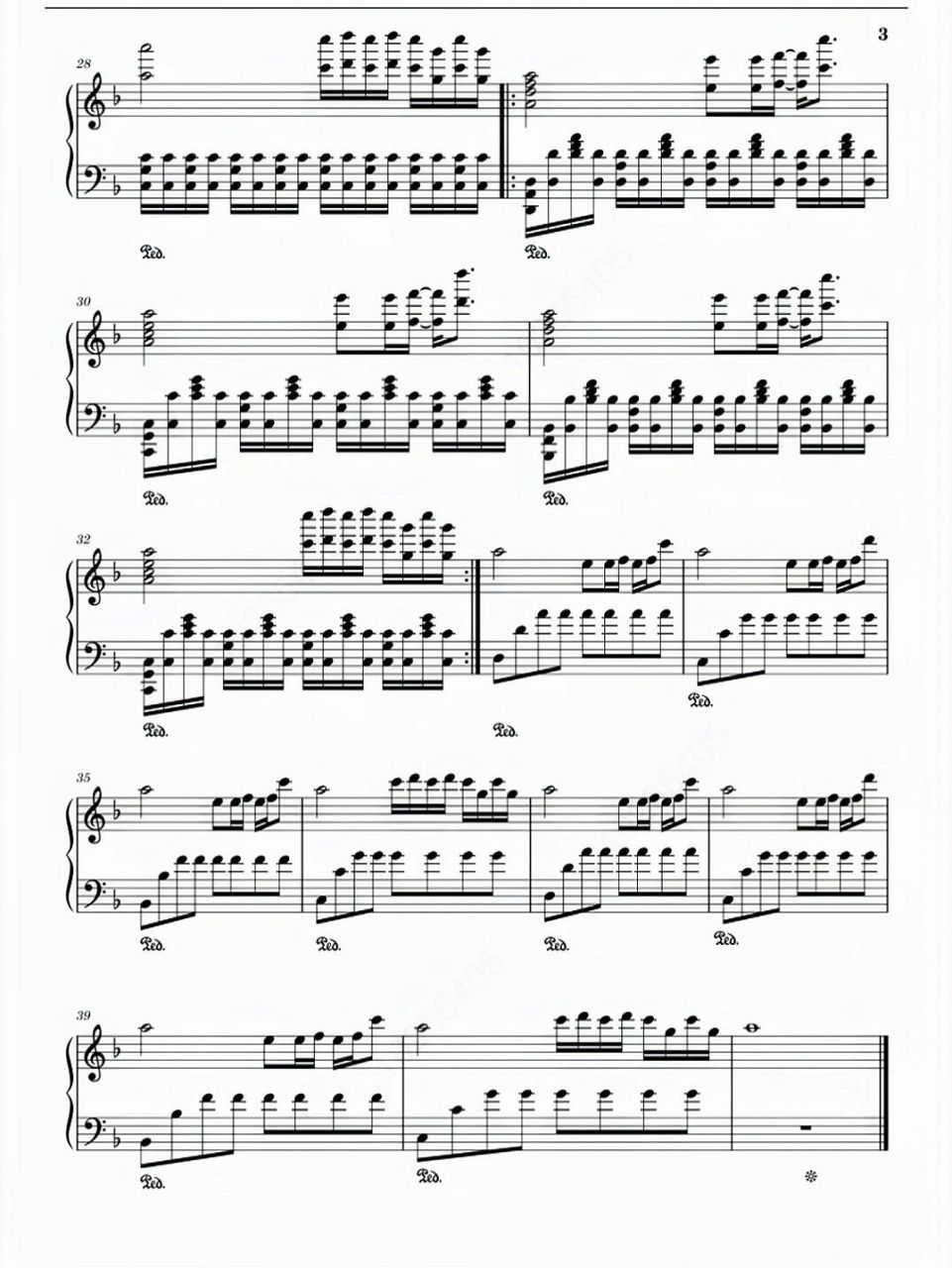 钢琴谱分享	"《my sunset》  "