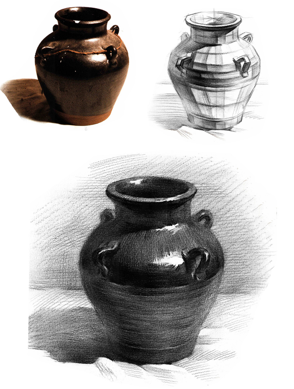 【每日分享】瓶罐类素描静物单个临本分享#美术生# #杭州纯画室