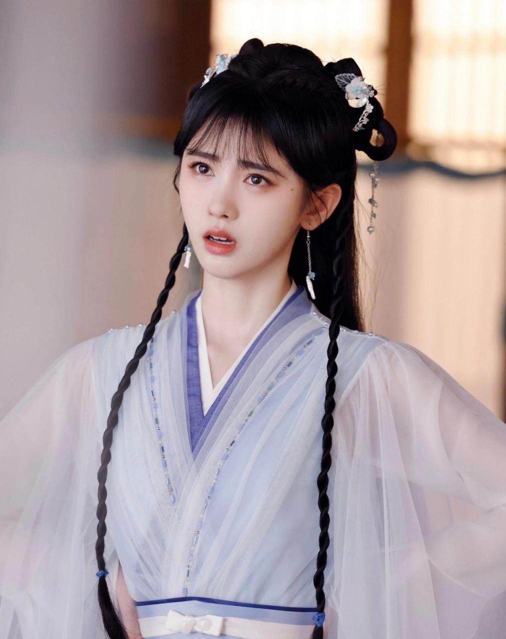 鞠婧祎美女,古装剧清纯造型