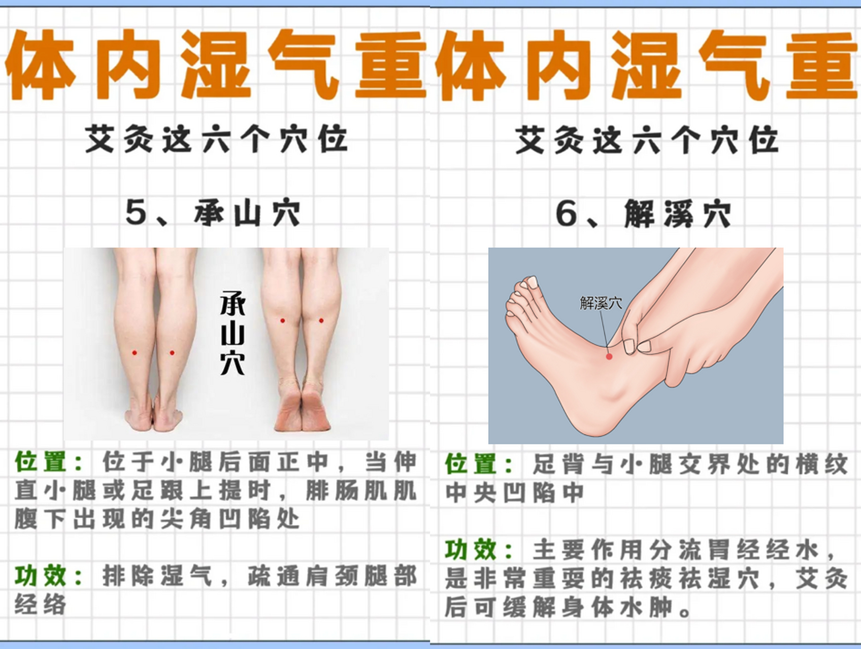 女性艾灸去湿气位置图图片