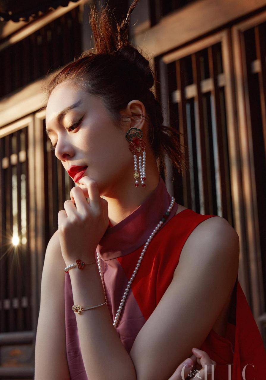 傅菁最新杂志封面释出 手把手教你拍新年游园照告别单一,把古风氛围