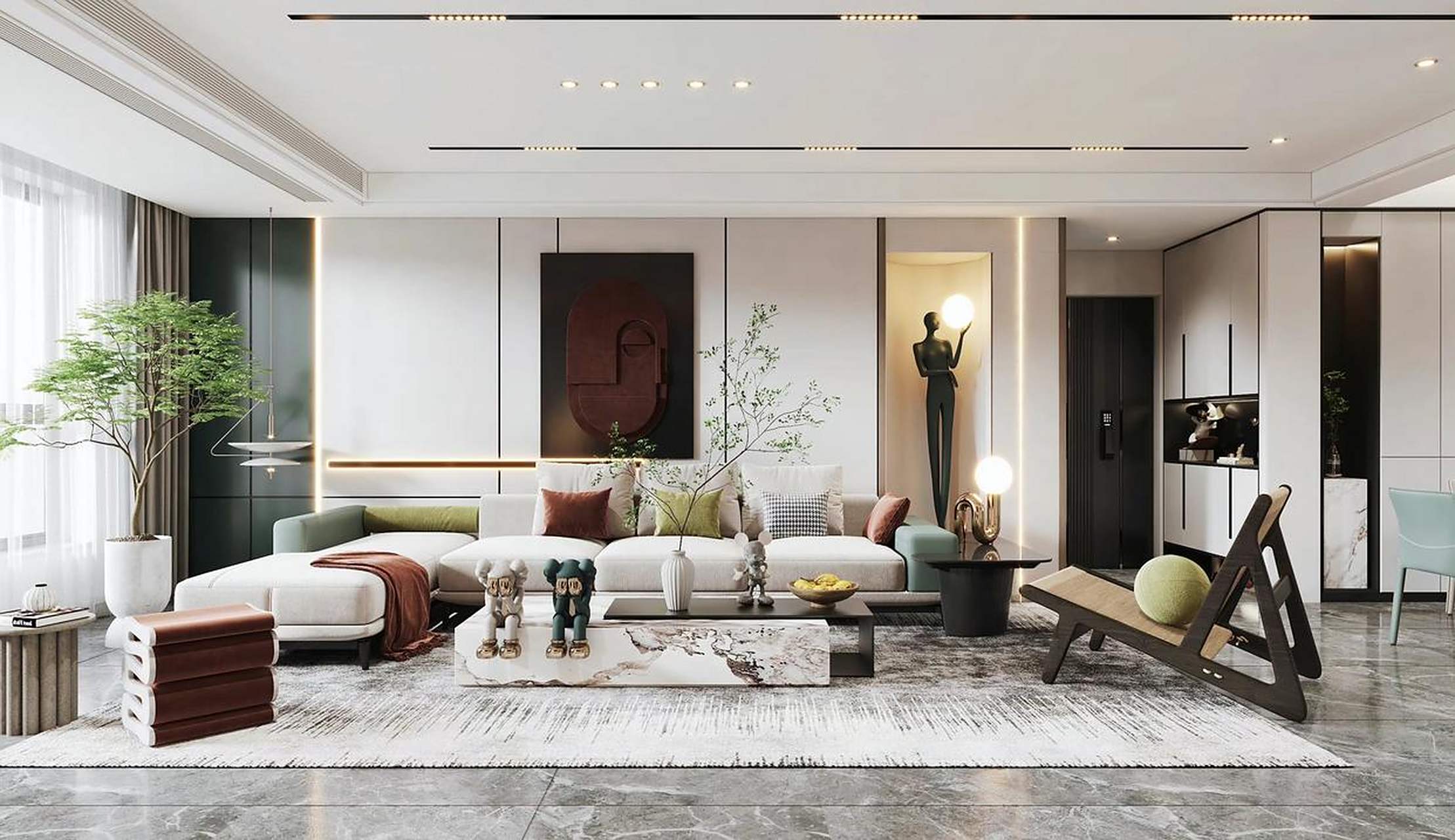 无主灯客餐厅设计效果图[樱花]喜欢吗?