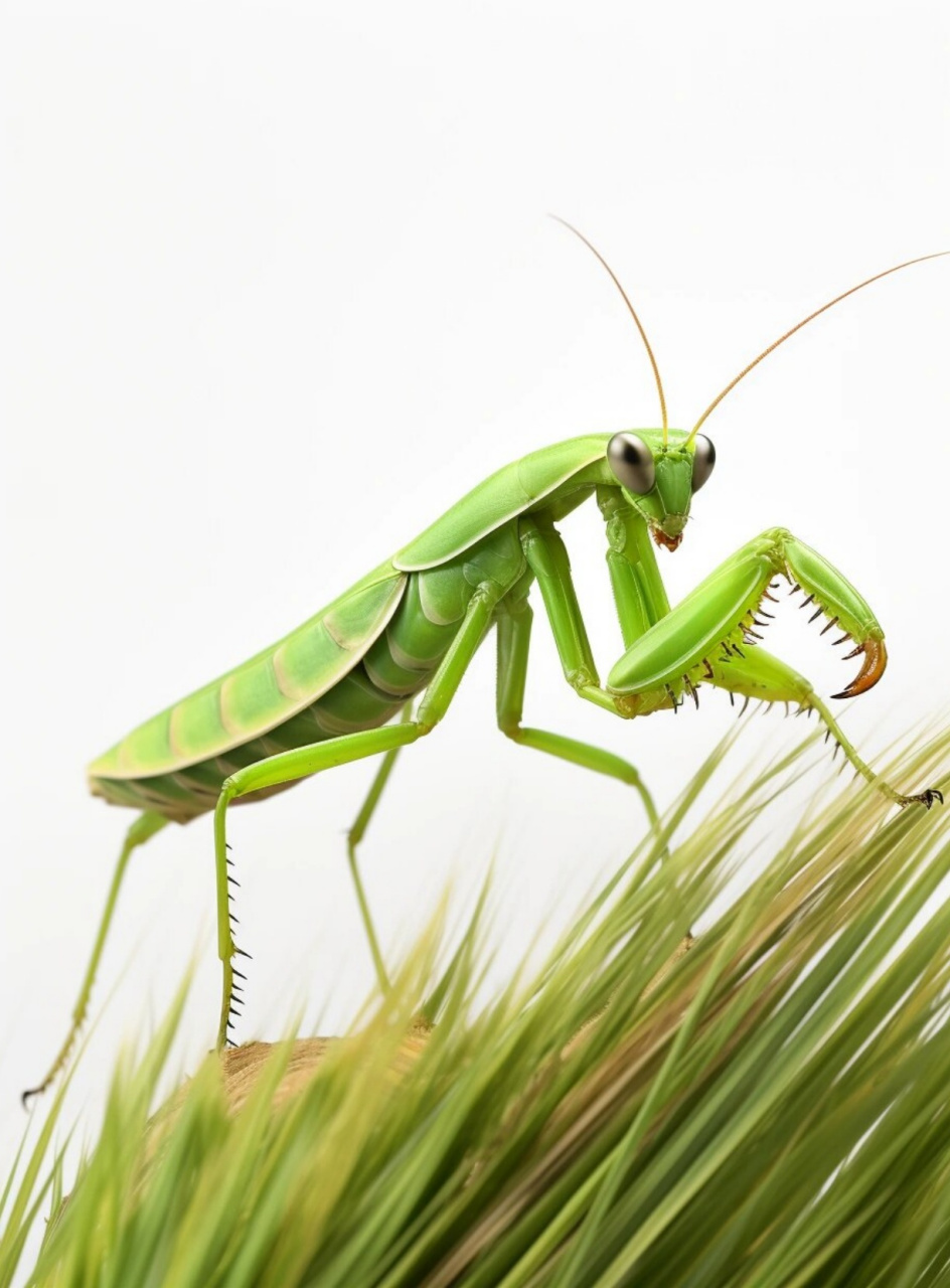 美术绘画素材//螳螂(钢笔淡彩)  昆虫,这些微小而神秘的生物,是自然界