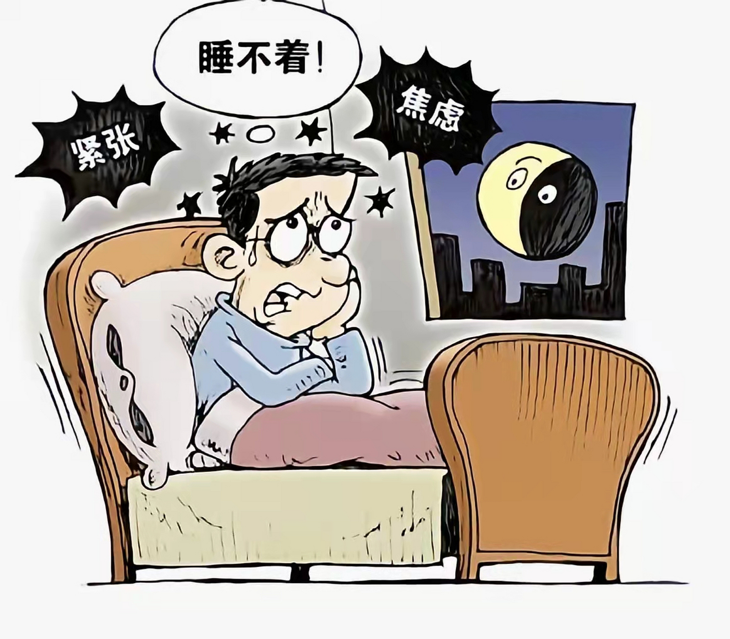 半夜惊醒图片卡通图片图片