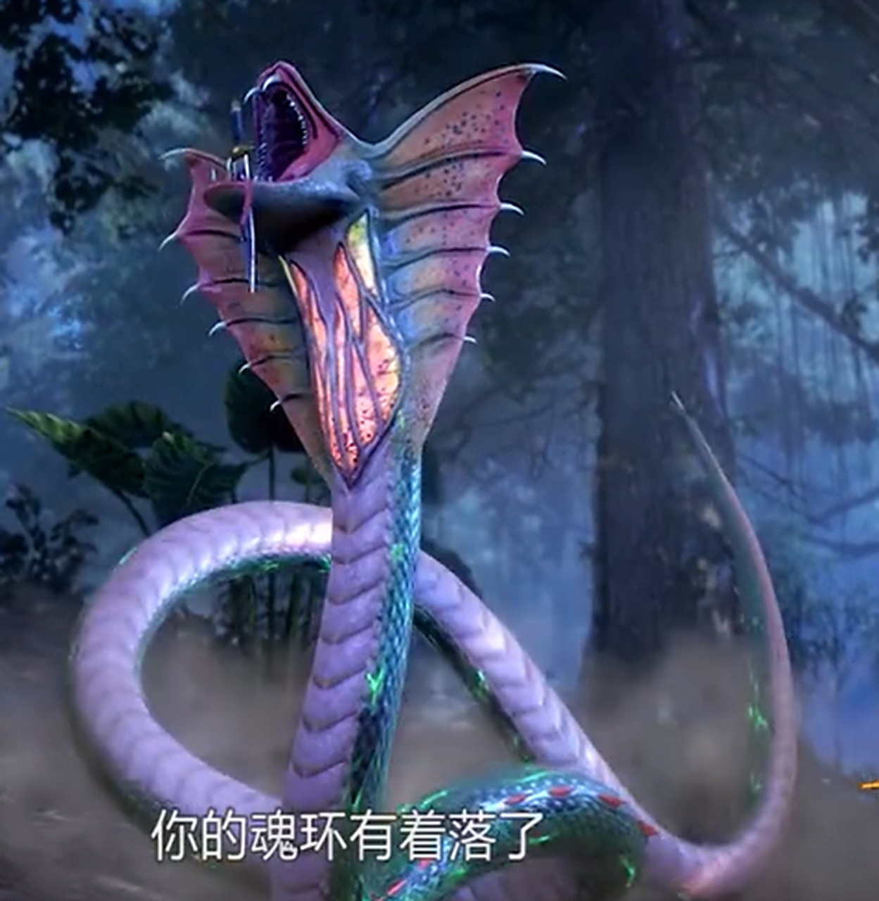 斗罗大陆# #斗罗大陆动漫# 唐三第一个魂环曼陀罗蛇,附带缠绕 毒性