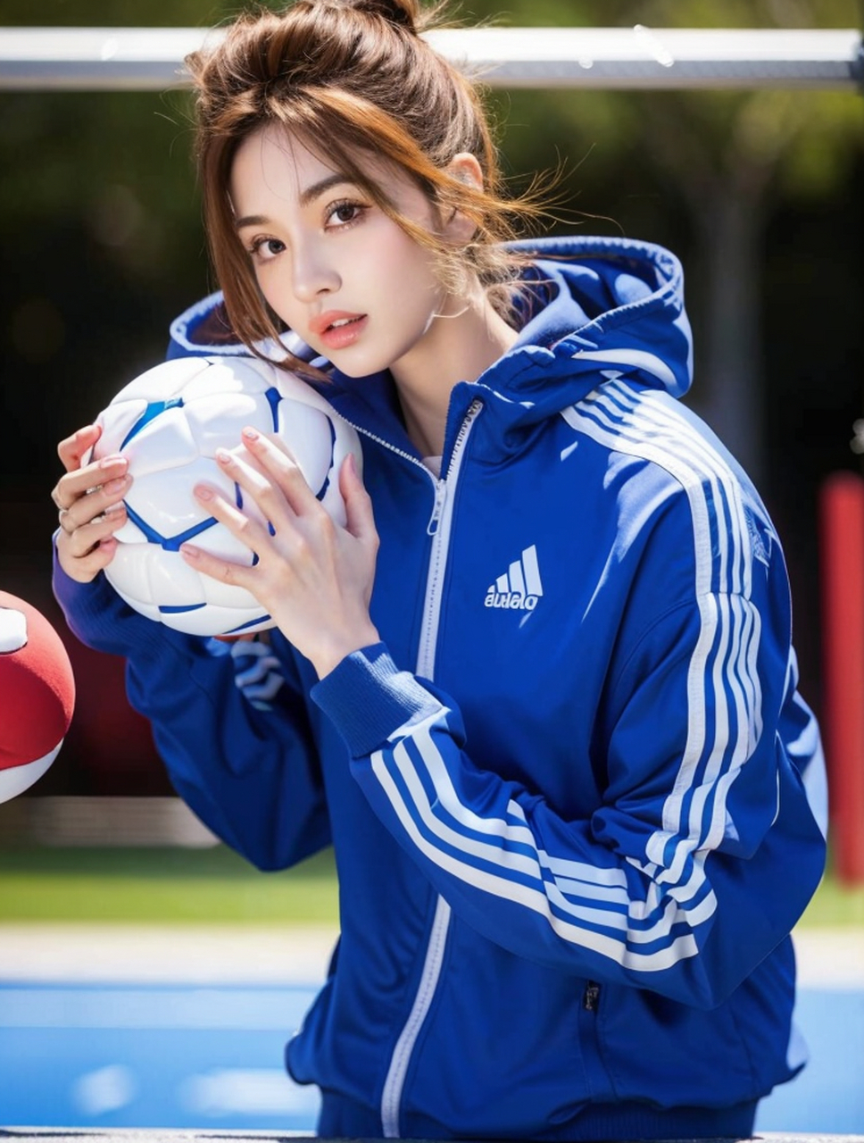 穿运动服的青春美少女#美女写真# #气质美女# #青春美少女# #清纯甜美