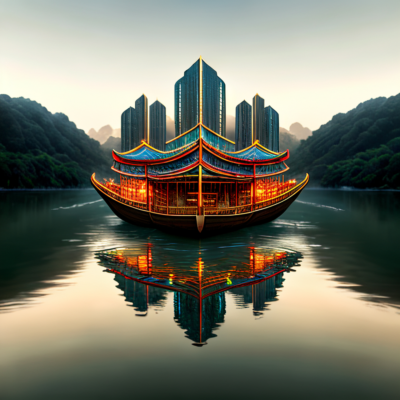 百度ai绘图黑科技#壁纸,微视图,古风绘画,中国风,描绘古诗词,古典美.