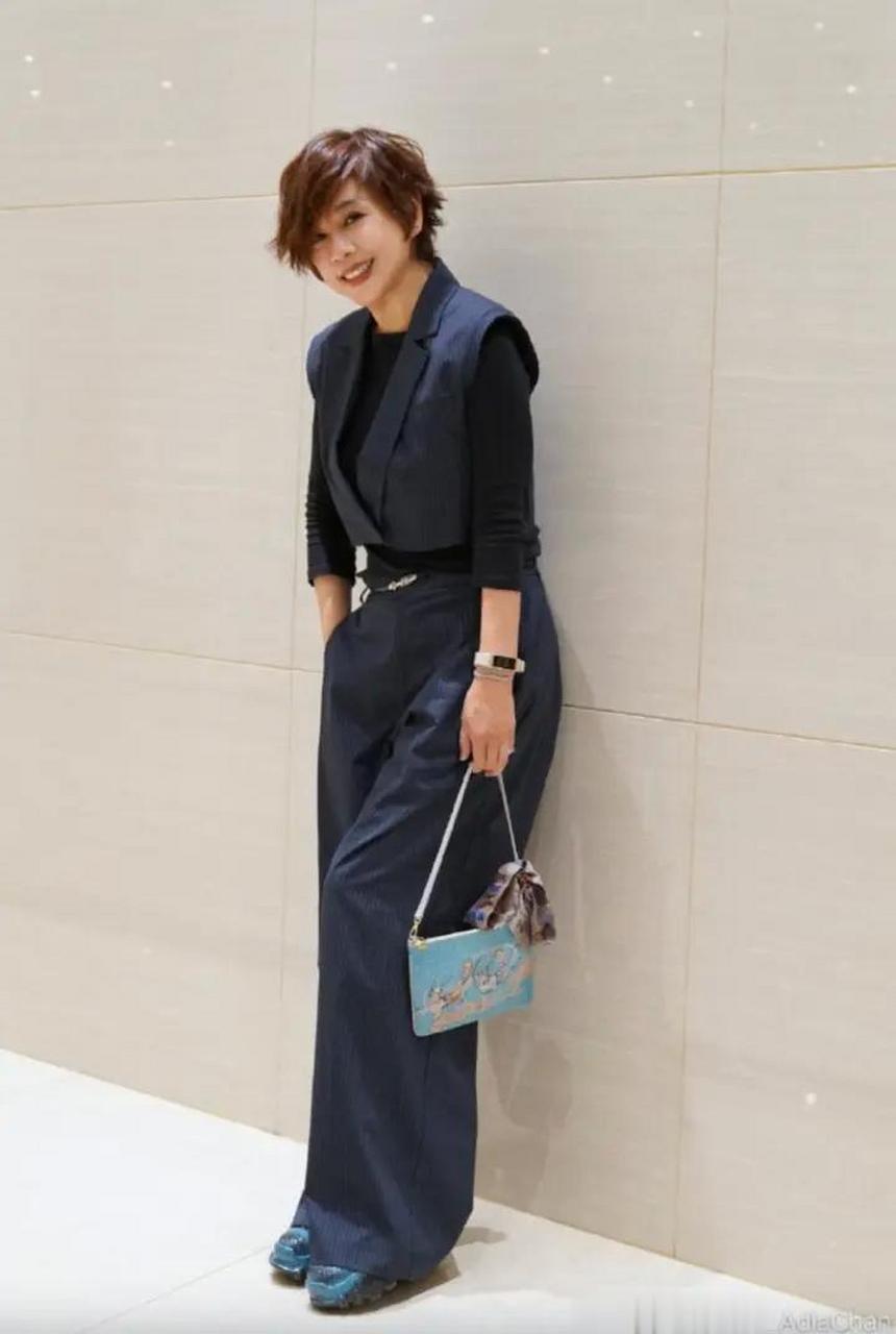 陈松伶瘦24斤大变样!剪短发立马有了大妈感,胖一点反而面相好!