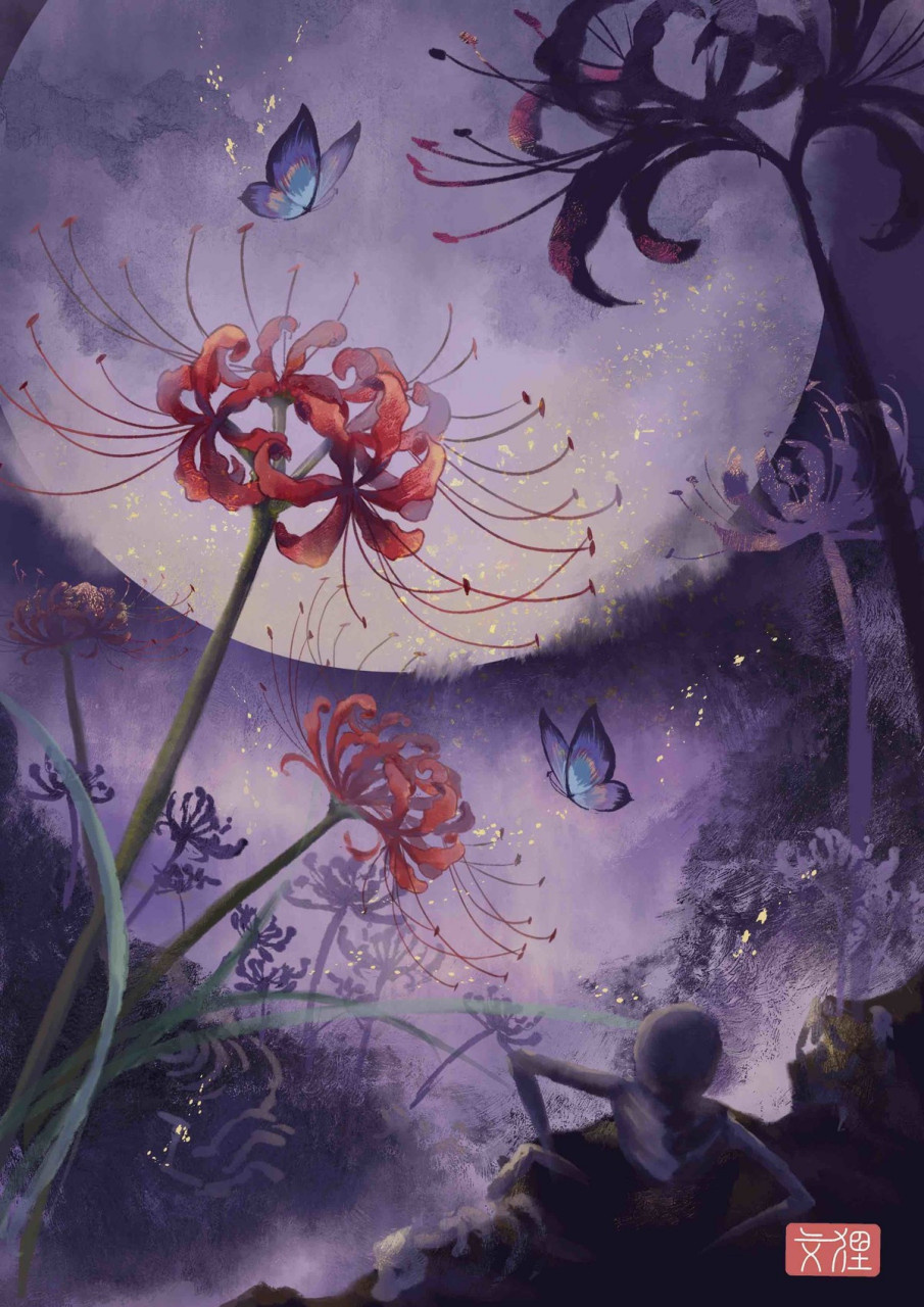 彼岸花 | 唯美古风手机壁纸