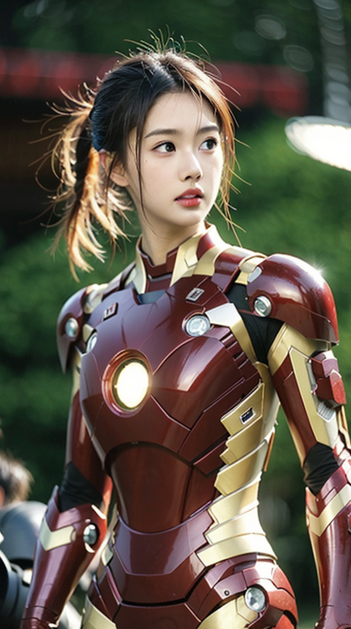 女版钢铁侠,美少女cosplay钢铁侠#美女# #养眼美女# #性感美女