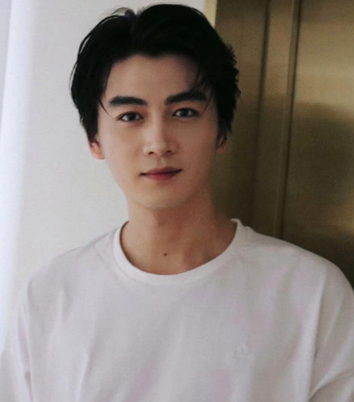 陈晓亮相活动,简单白t恤都能穿得那么帅,长相是经得起考验的.