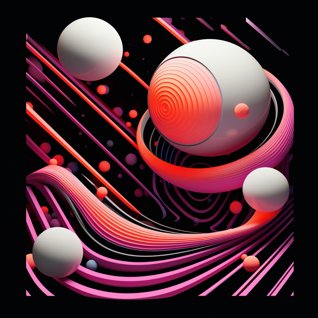 分享一组壁纸,创意图形创意线条的极致美!#ai绘画# #壁纸