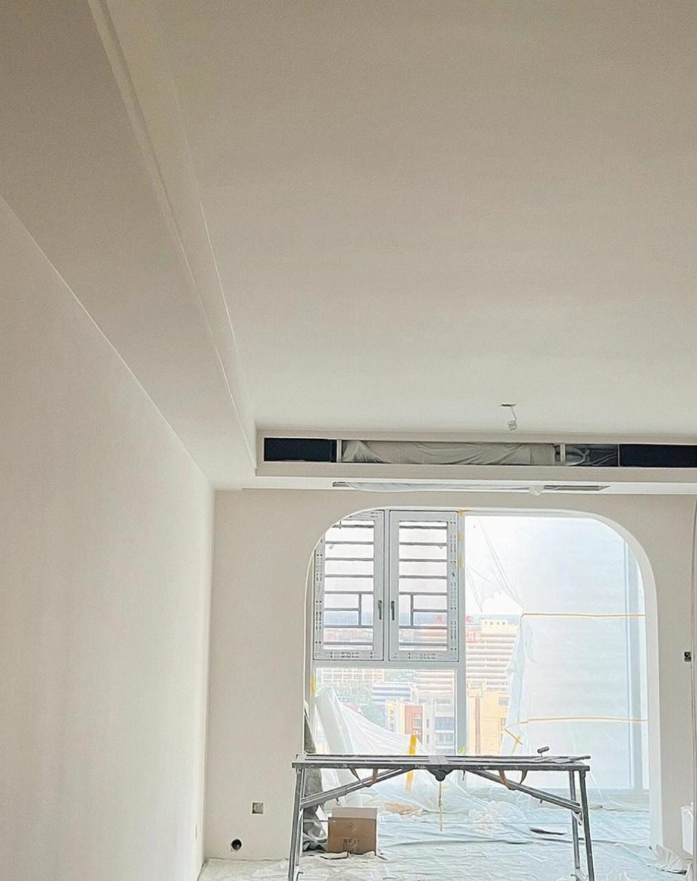 全屋通刷立邦珍珠白,顶面一色. 真的好奶!  [照相机] 注意!