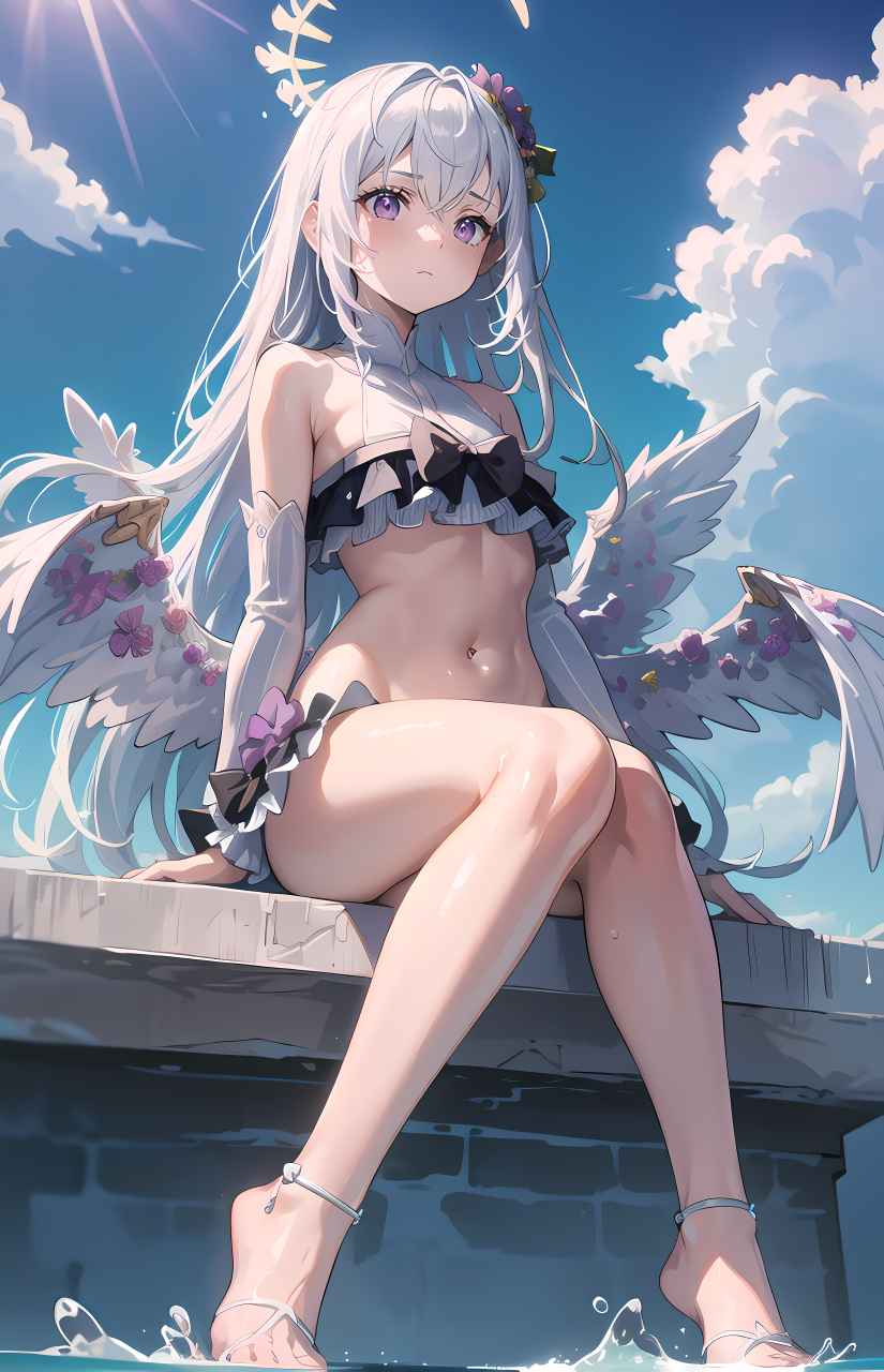 可爱的白毛少女 #二次元美图# #壁纸分享