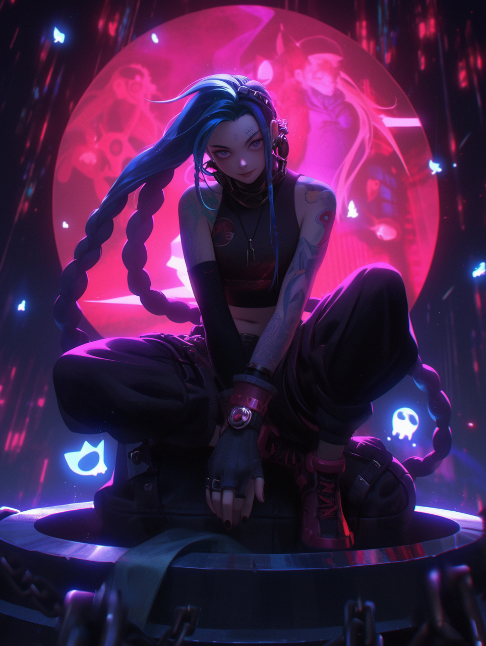 暴走萝莉-金克斯!#lol英雄联盟# #ai绘画# #ai黑科技