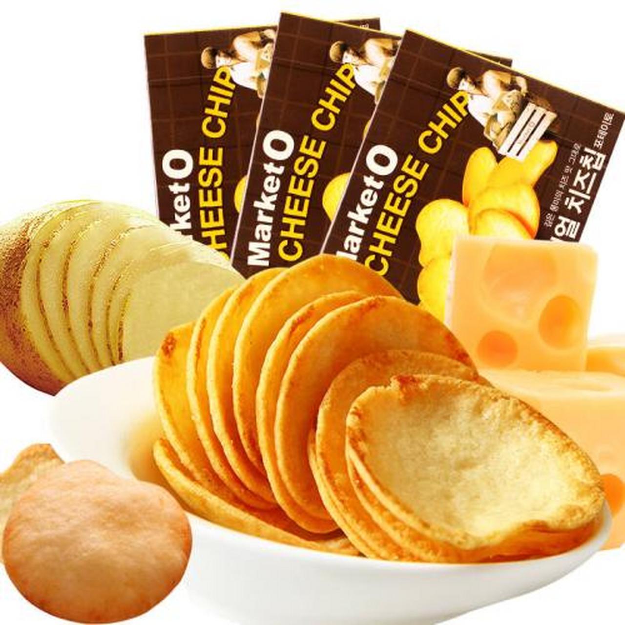 好丽友这款薯片是只有韩国才有的,味道是特别浓郁的芝士味,超级好吃