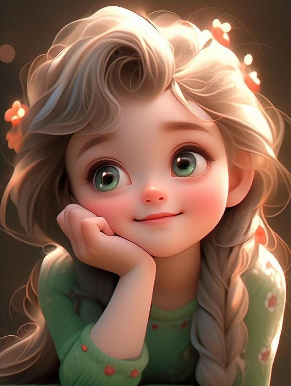 水灵灵大眼芭比公主可爱头像 676767 #九月动态激励计划# #ai