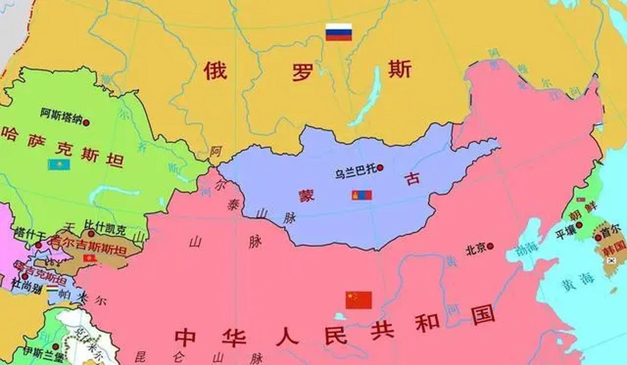 中俄蒙三国地图图片