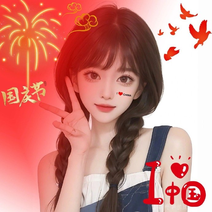 国庆节文案: 一抹国红.@触碰心灵的话的动态