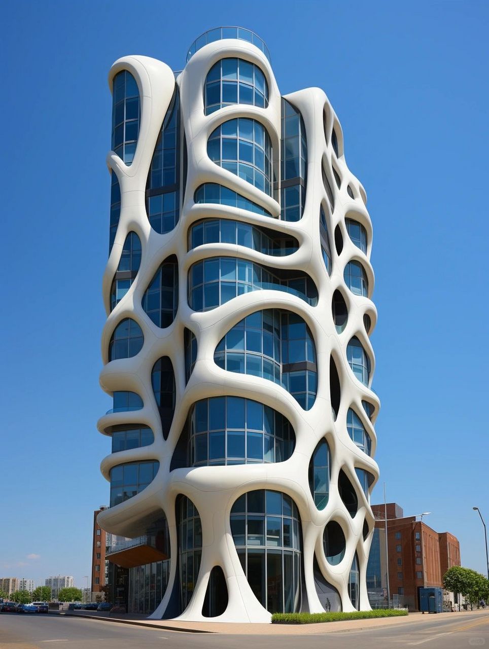 有趣的midjourney异形建筑 8215无意间describe出来,分享给大家