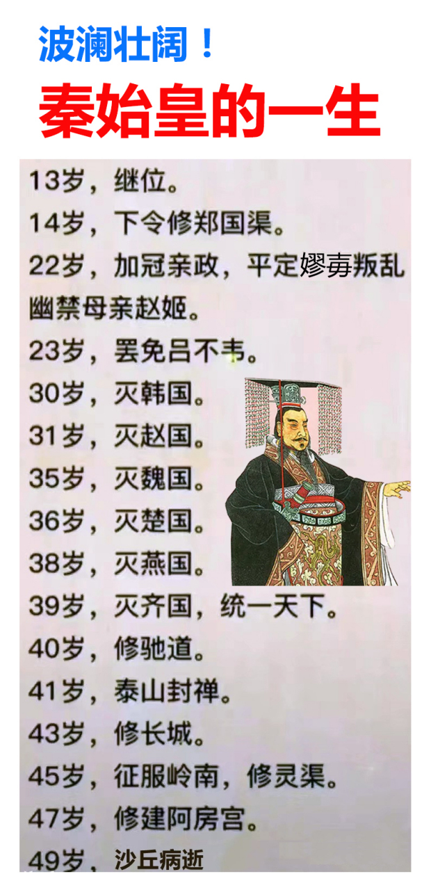 秦始皇一生的简介