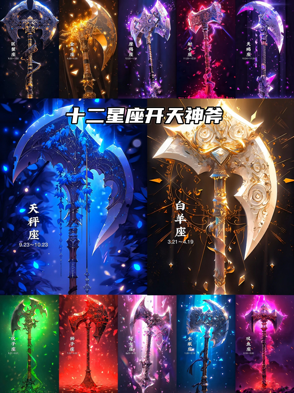 十二星座开天神斧