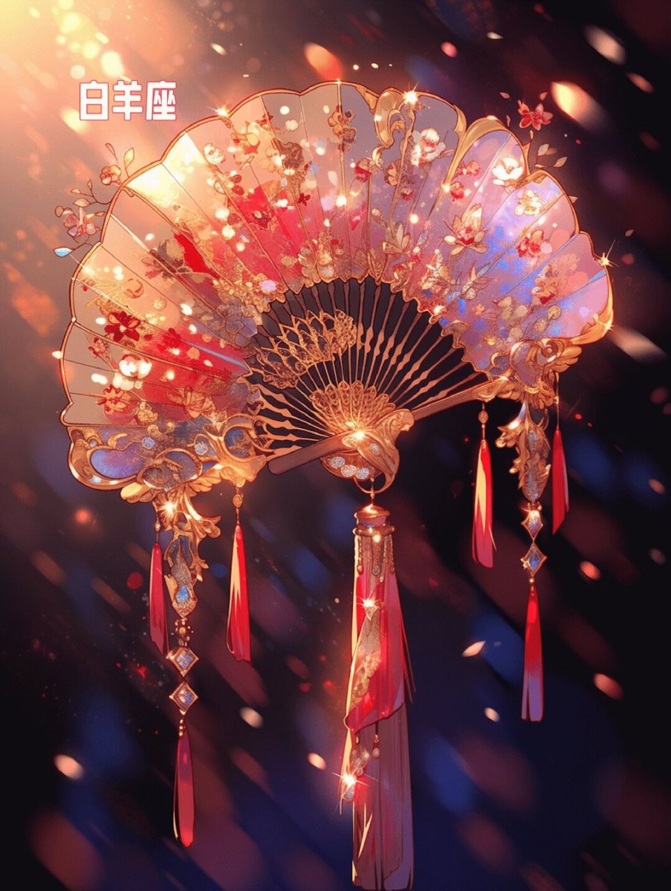 武器素材|十二星座之女神专属法器扇子  十二星座武器系列之扇子篇:"