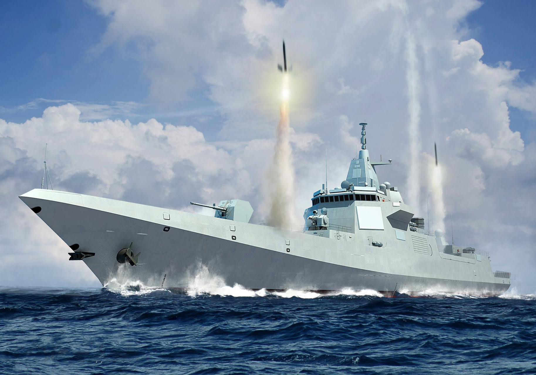 第一艘055南昌舰于2017年6月下水,仅用了三年时间,中国就服役集齐了8