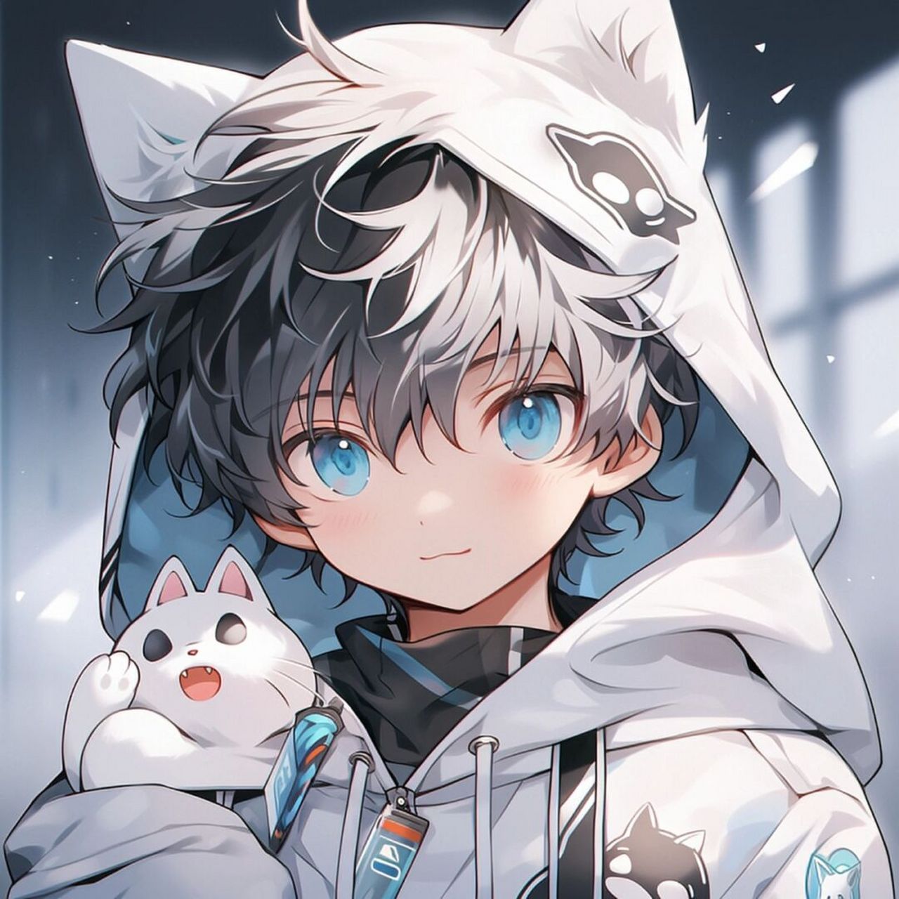 ai绘画 猫耳小男孩 改善版本  喜欢的友友可以给个支持哦