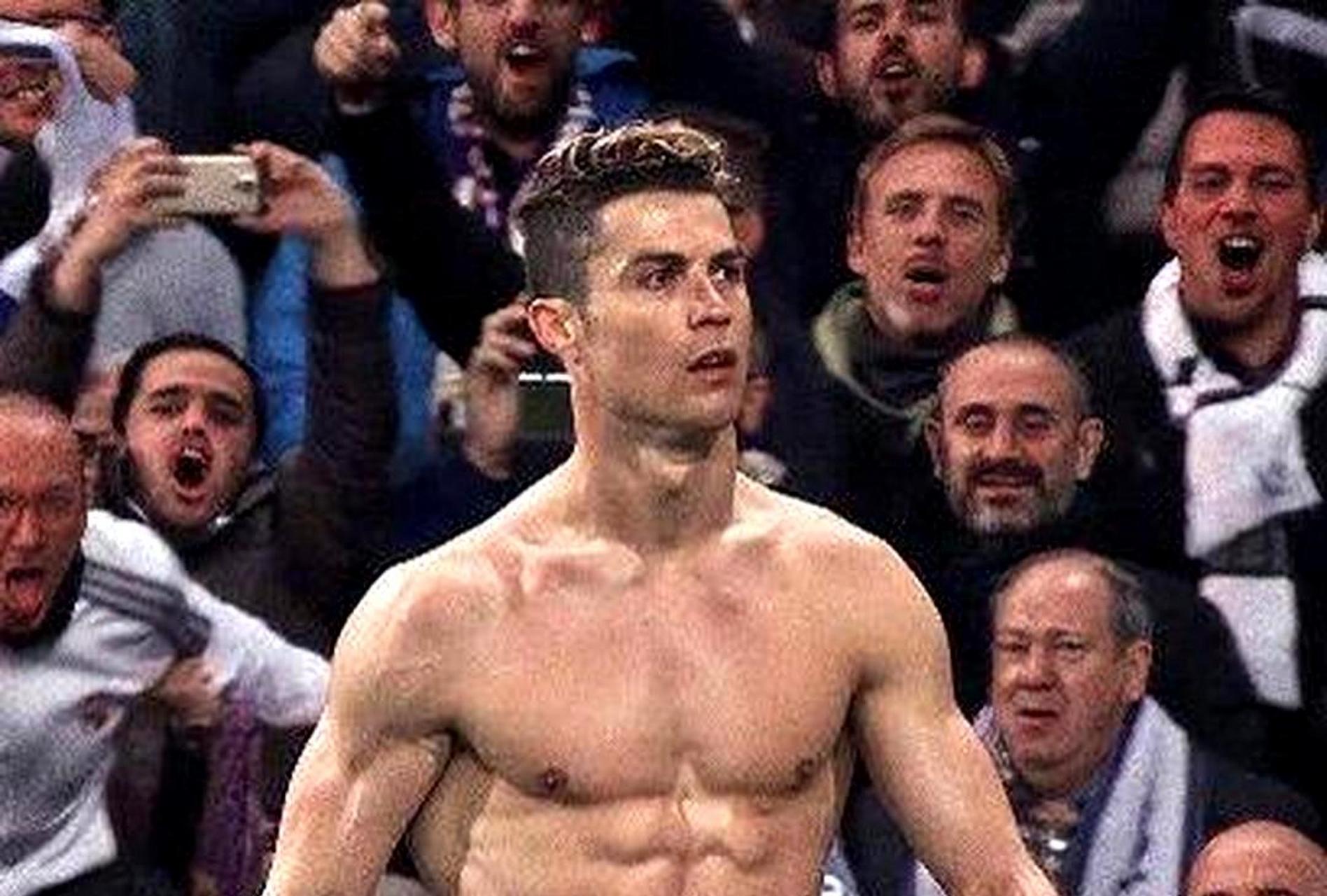 看到c罗这样的身材,我口水直流.