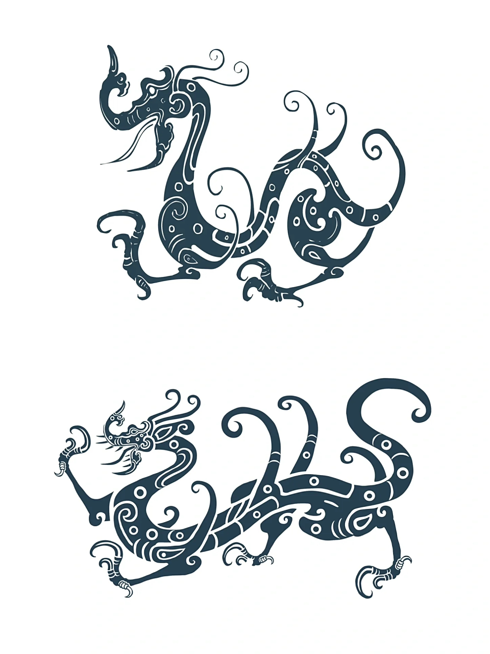 中国传统文化纹样 龙纹图腾