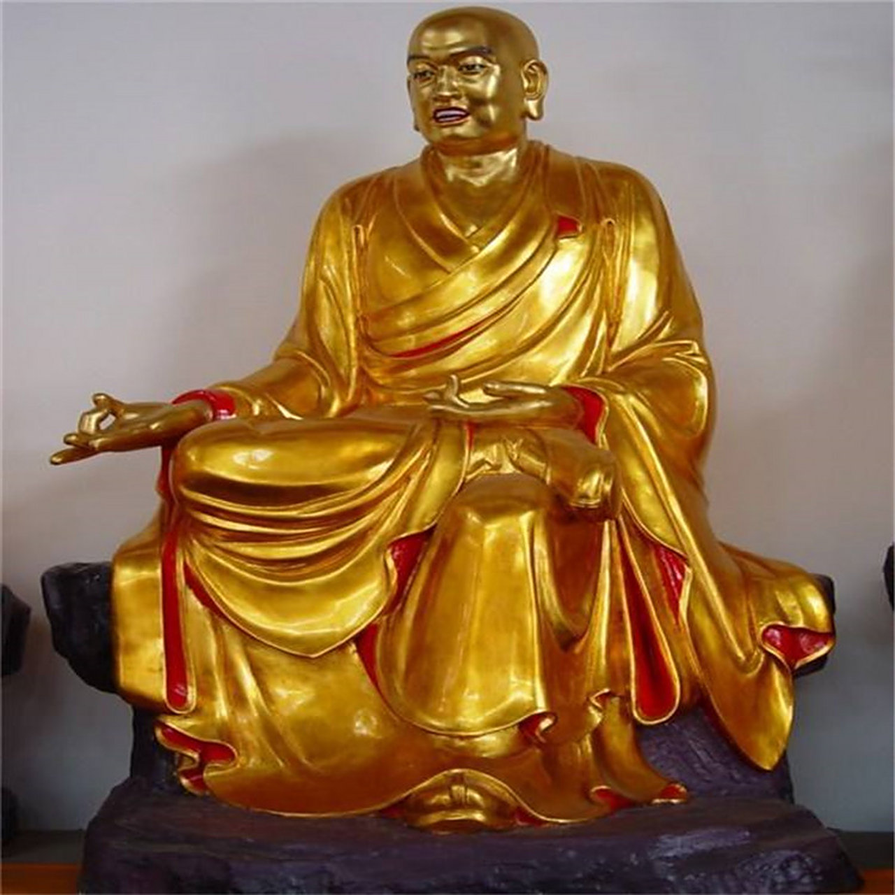 十八罗汉铜像铸造 贴金铜雕金身十八罗汉雕塑  黄铜五百罗汉铜像定做