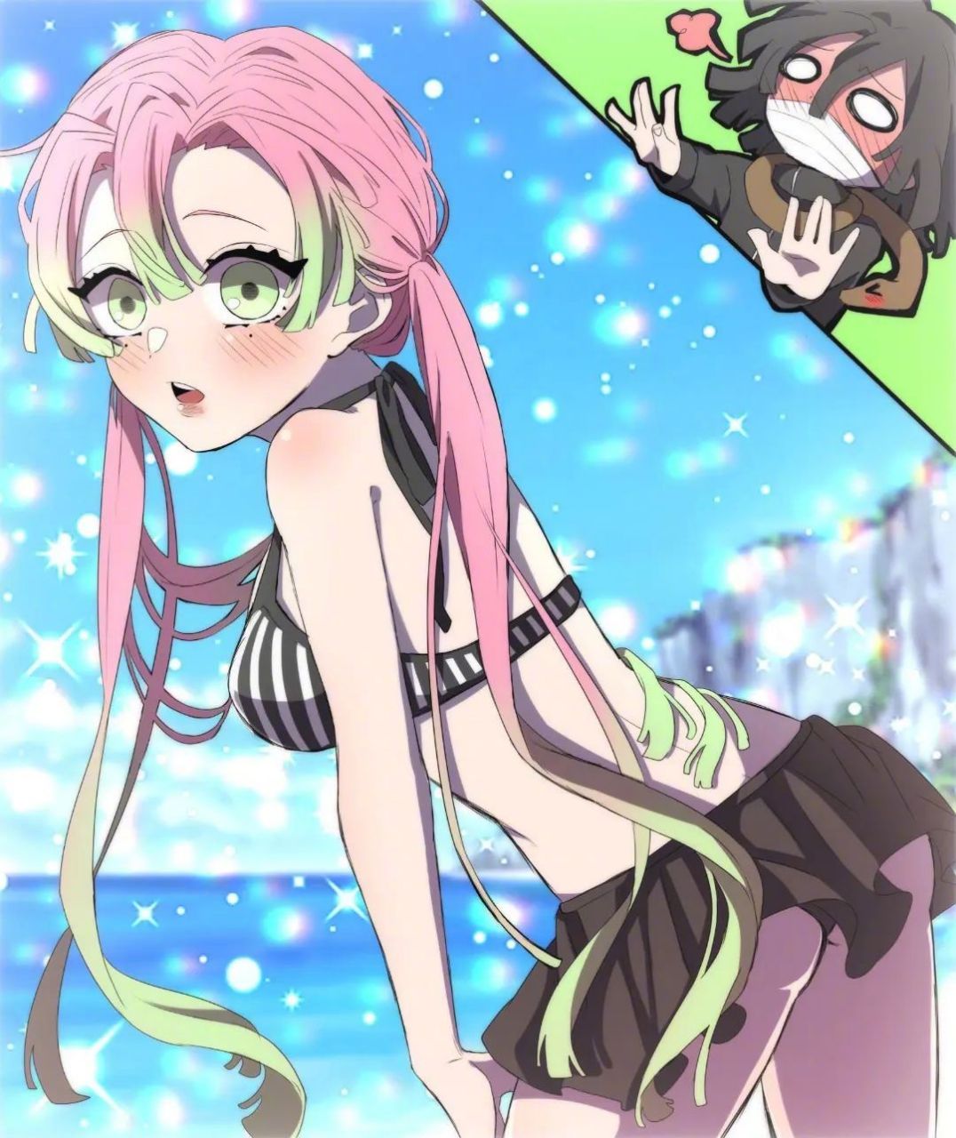 鬼灭之刃四大美女泳装,这谁顶得住啊!