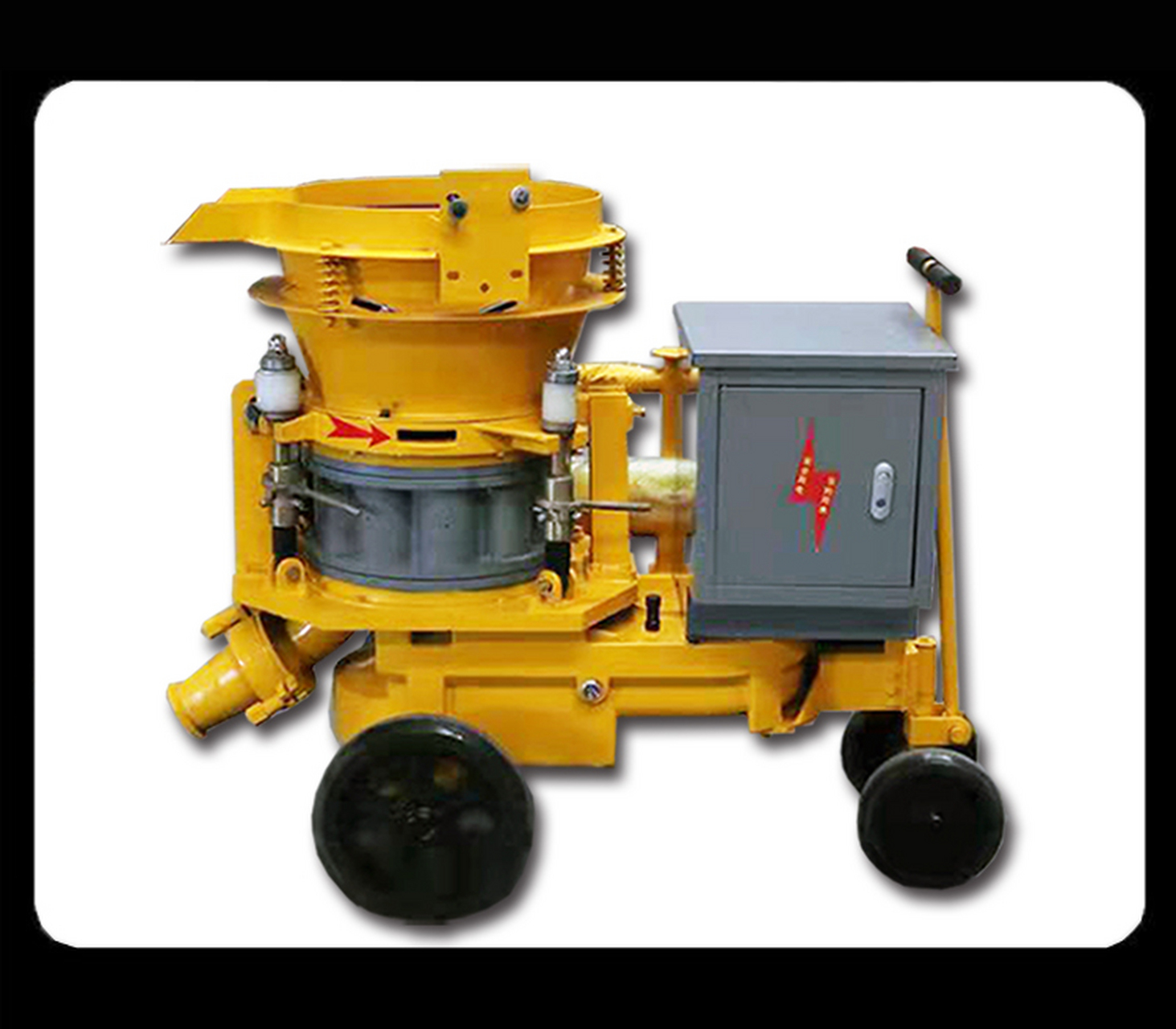 按混凝土拌合料的加水方法不同,喷浆机可分为干式喷浆机,湿式喷浆机和