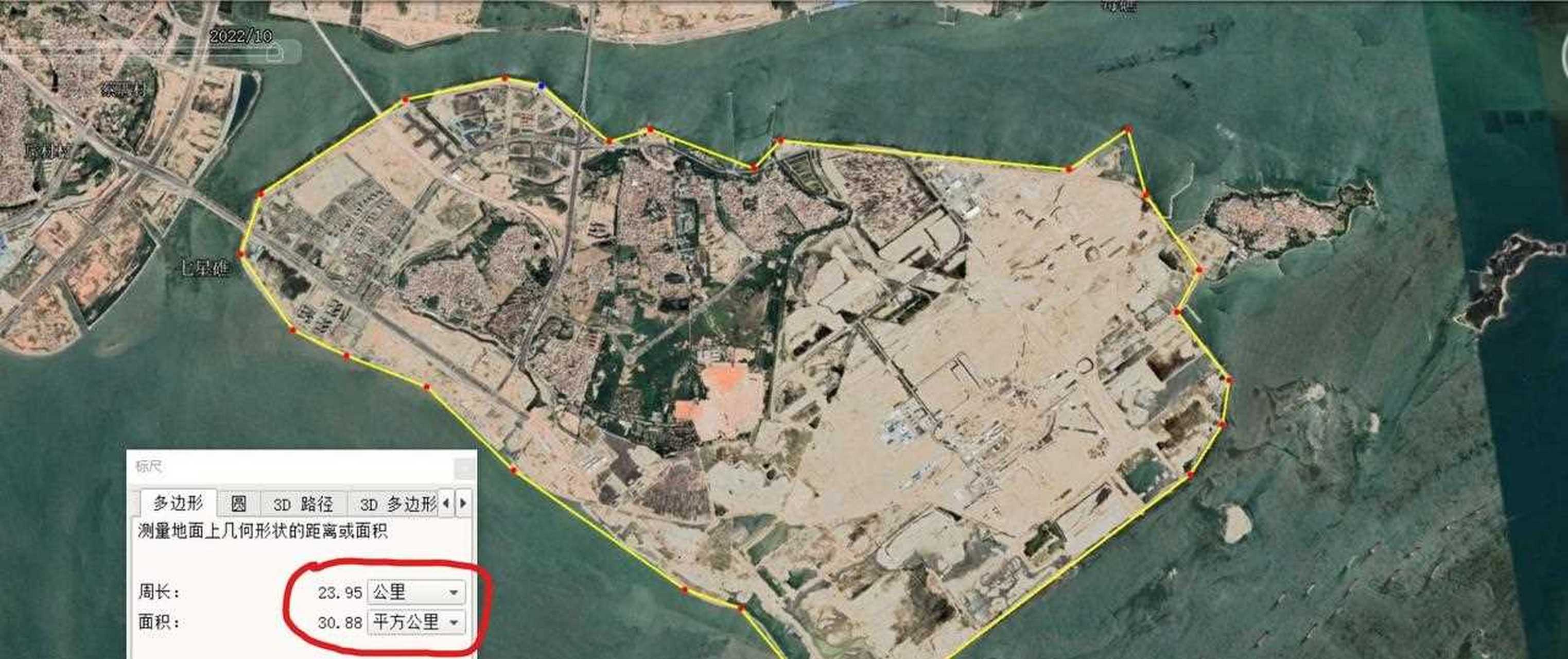 18平方公里,厦门新机场选址大嶝岛后,经过一系列的填海造地操作,现在