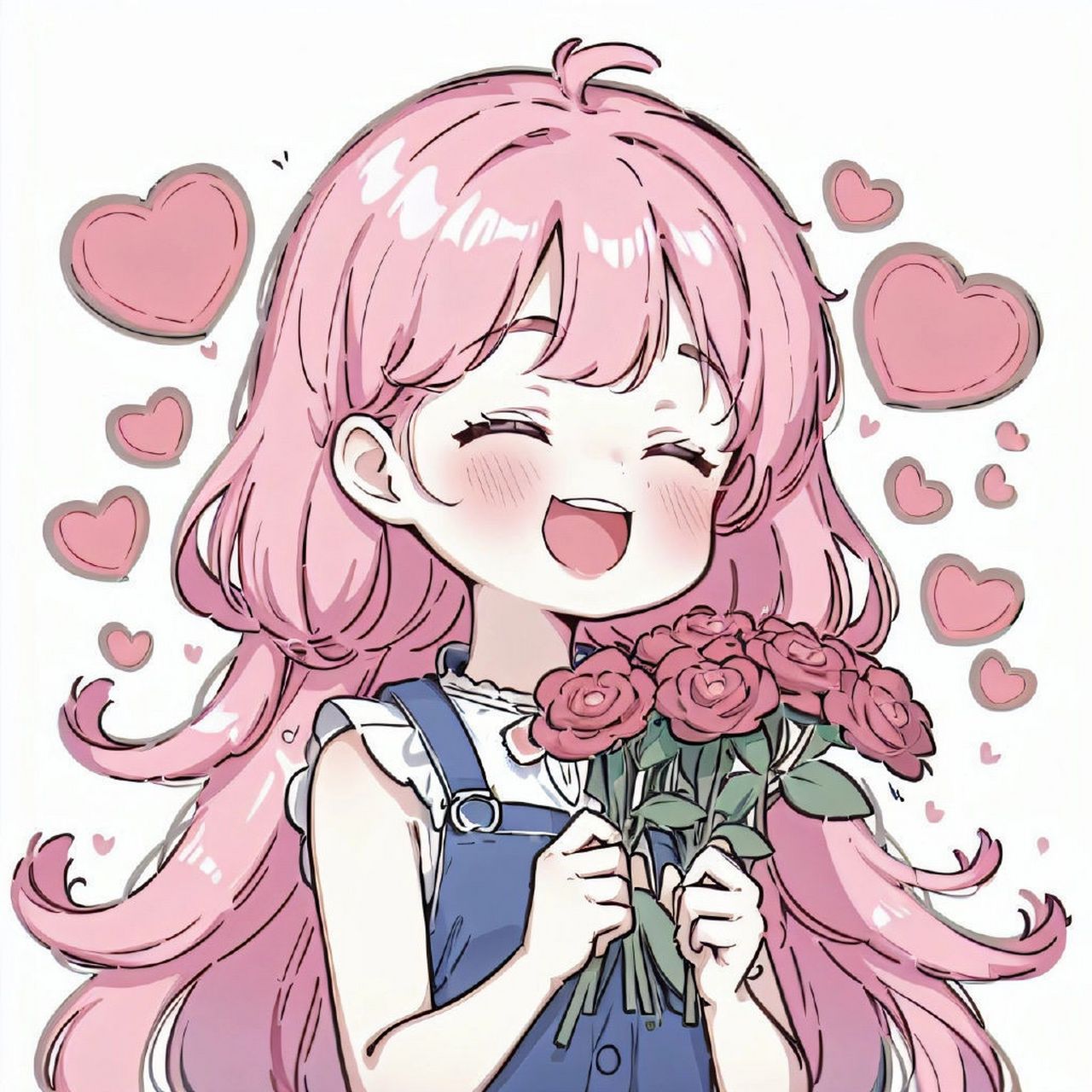 可爱的女生头像,花花和你都好可爱[心]