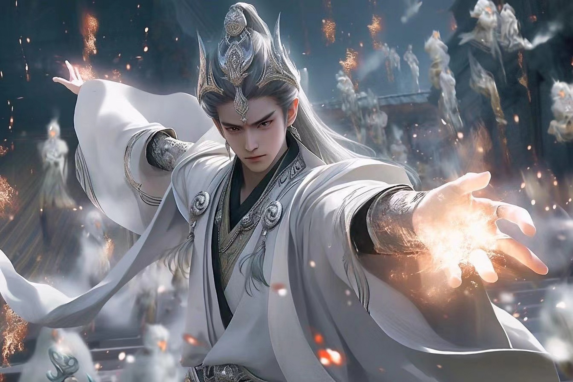 古风仙魔大战ai插画壁纸 #古风壁纸# #古风小分队# #ai绘画