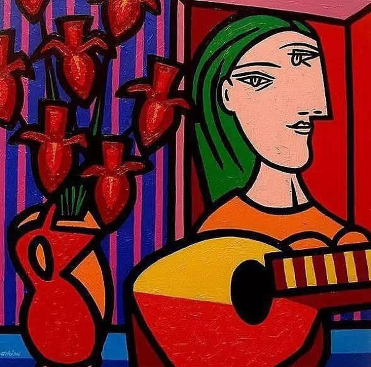 每日一画 | 毕加索《哭泣的女人》 作品详情:名称:《哭泣的女人》作者