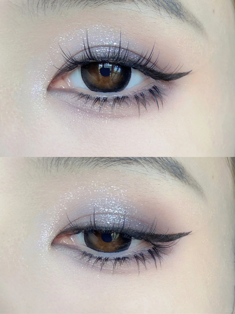 乌托邦眼影灰紫色碎钻烟熏眼妆 乌托邦这几个深色画烟熏妆绝了 !