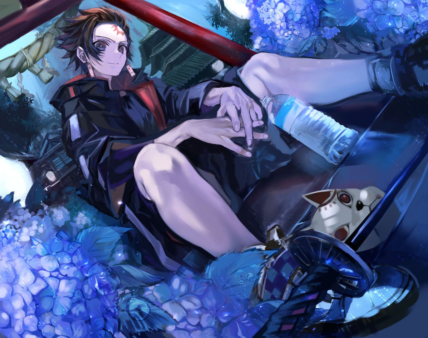 鬼灭之刃# 现代风炭治郎.[打call] twi:kinuko_19