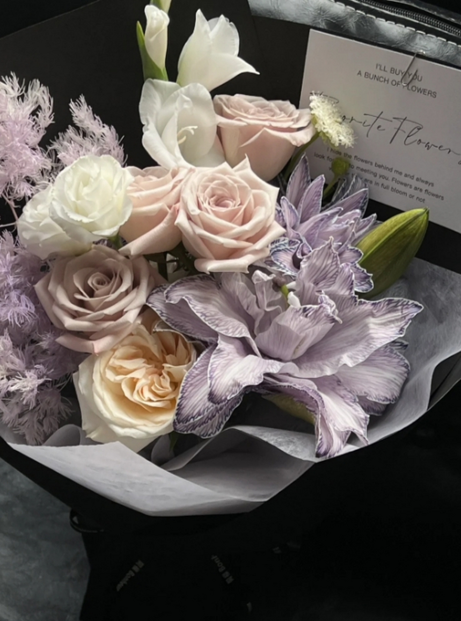 紫色系吸色剑兰百合,简直是美到心醉!