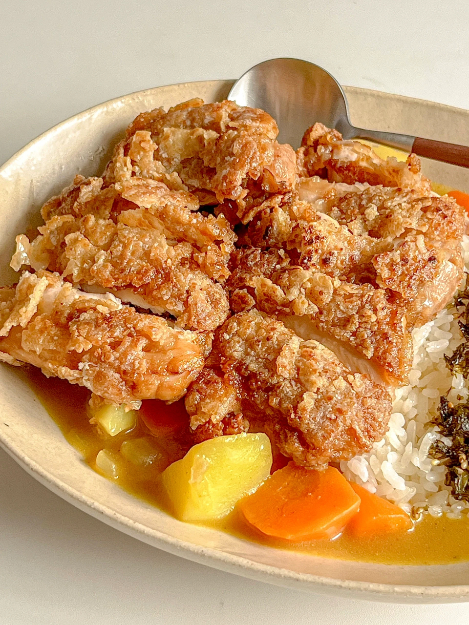 一人食 浓郁又下饭的咖喱脆皮鸡排饭99  今日份快乐一人食: 01