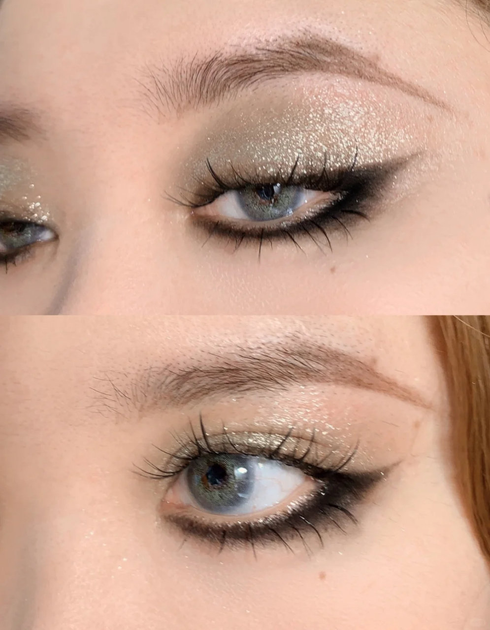 全包眼线猫眼妆 眼影打底用的是natasha denona#glam 主色和眼线色是