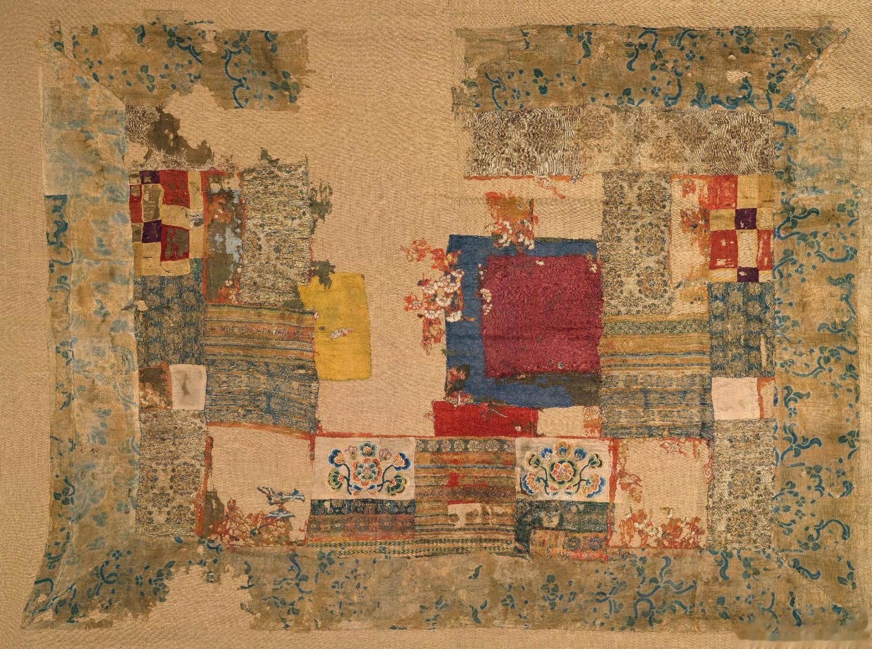 唐代刺绣,藏经洞出. 长150.